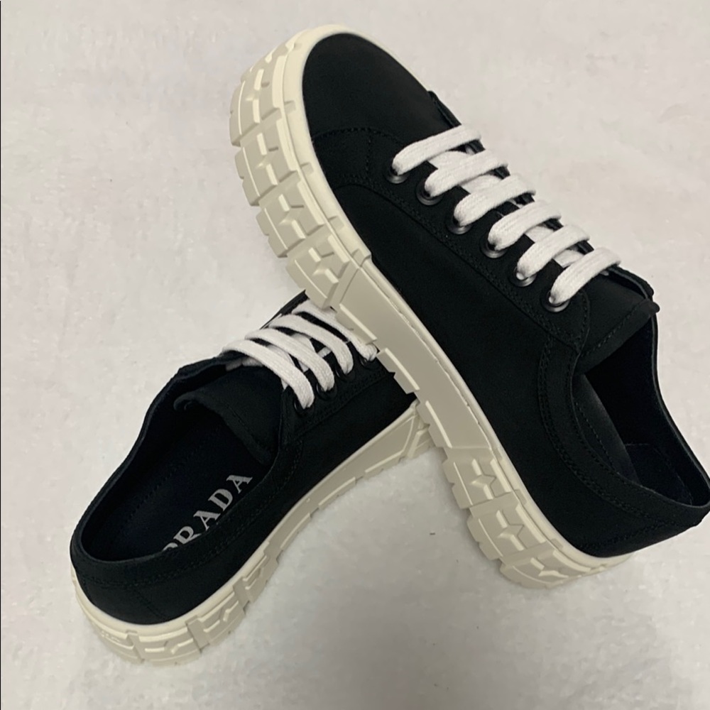 Prada Black and White Sneakers - Picture 1 of 5